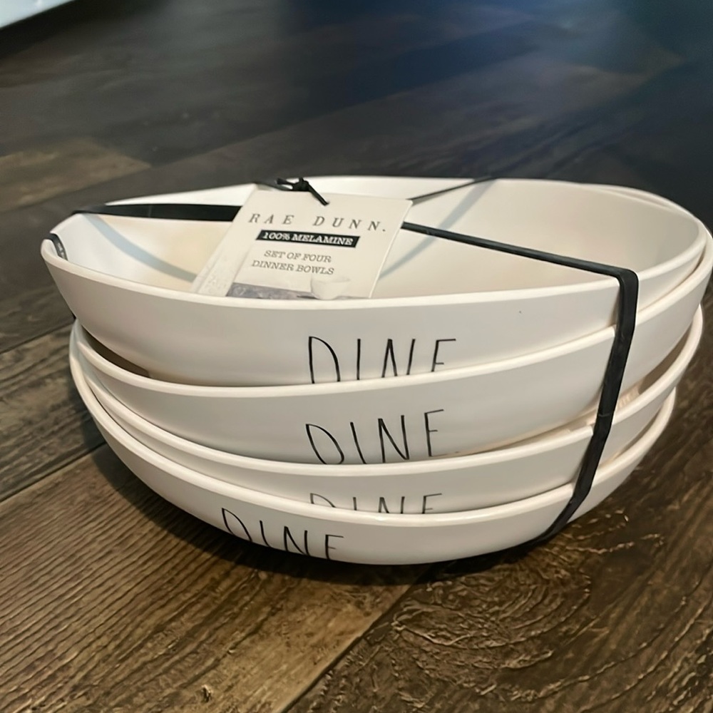 Rae Dunn melamine DINNER bowls